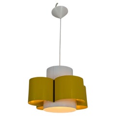 Modernist "Gingerbread" Pendant by Anna-Maija Salo, Yellow 
White, Aris 1960s