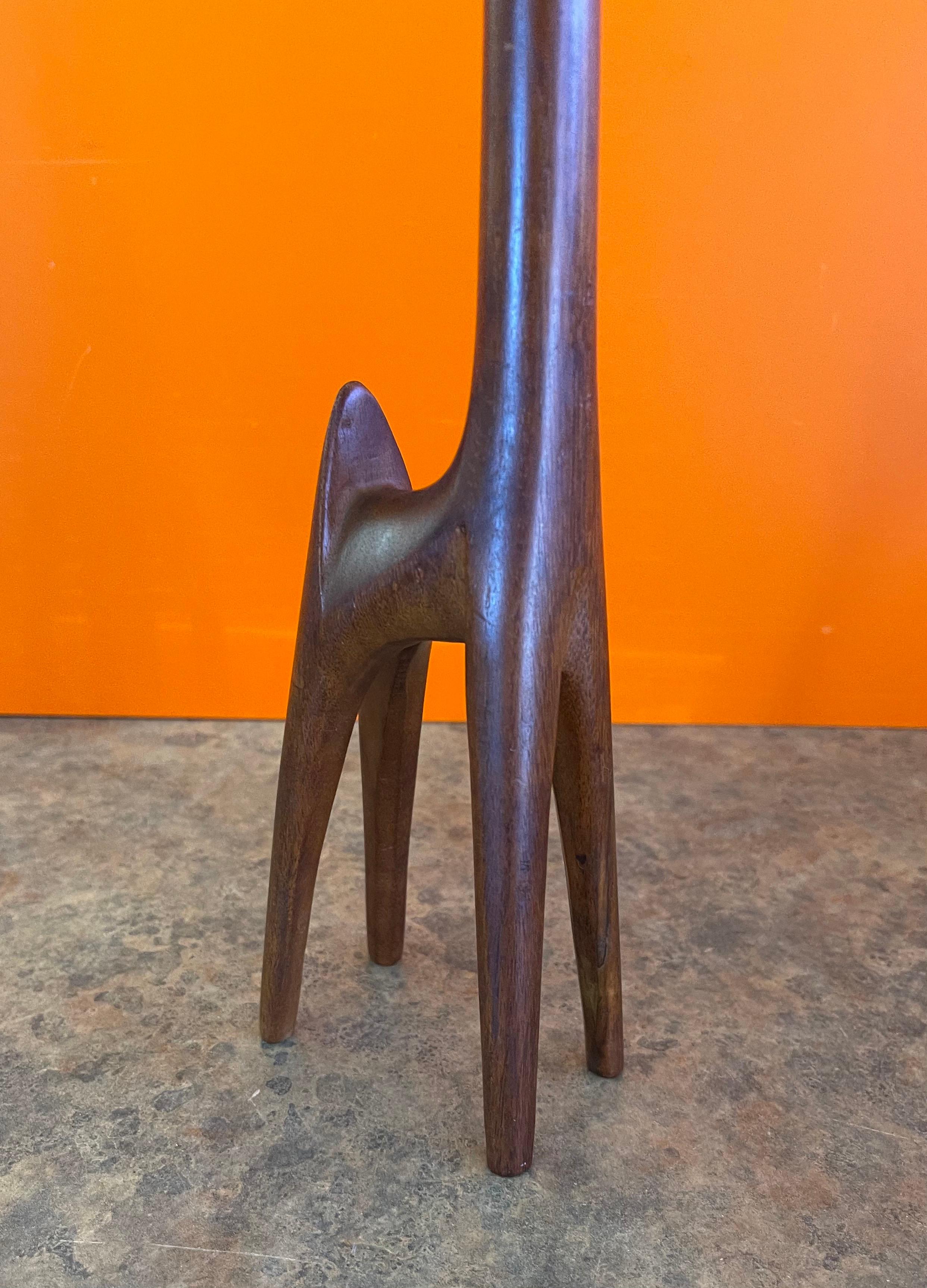 20th Century Modernist Giraffe Sculpture in Walnut