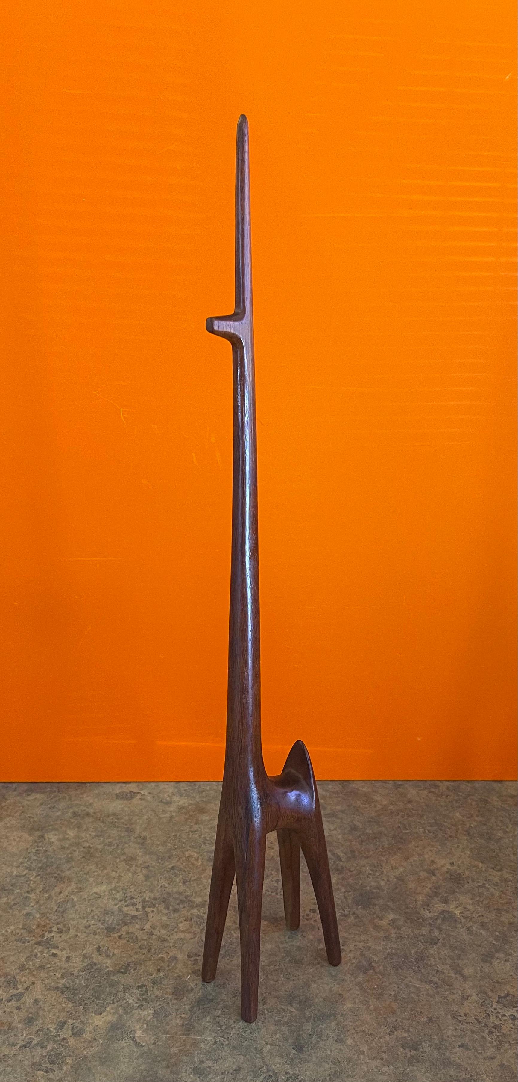 Modernist Giraffe Sculpture in Walnut 1