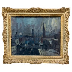 Modernist Glasgow Cityscape by Helen Carrick Anderson Dated 1966