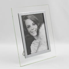 Modernistischer Bilderrahmen aus Glas und Metall, um 1940