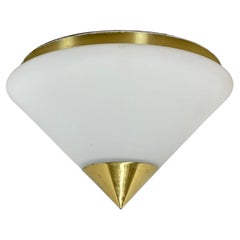 Plafoniera "CONE" in vetro modernista realizzata da Glashütte Limburg, Germania anni '70