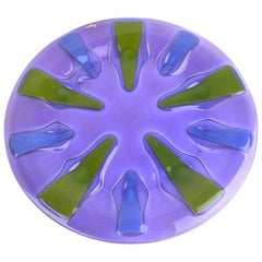 Retro Modernist Glass Plate by Higgins