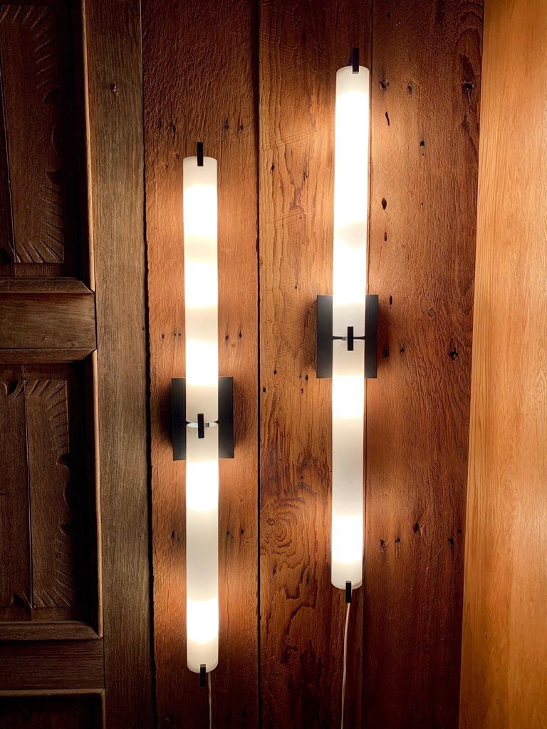Modernist Glass Tube Sconces For Sale at 1stDibs