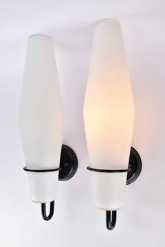 Modernistische Glas-Wandleuchter C-1556 von Raak, 1950er Jahre