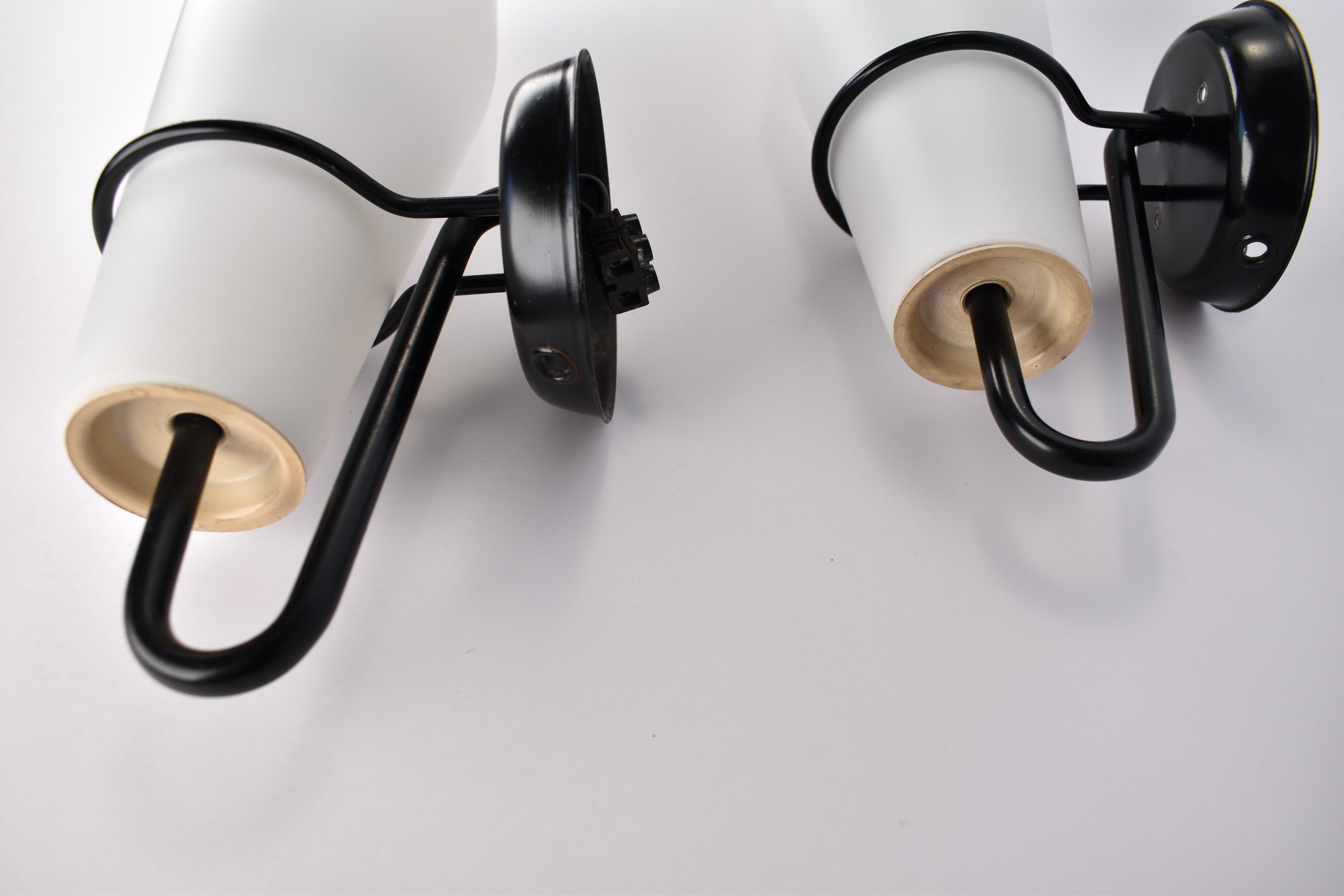 Apliques de cristal modernistas C-1556 by Raak, Años 50 mediados del siglo XX en venta