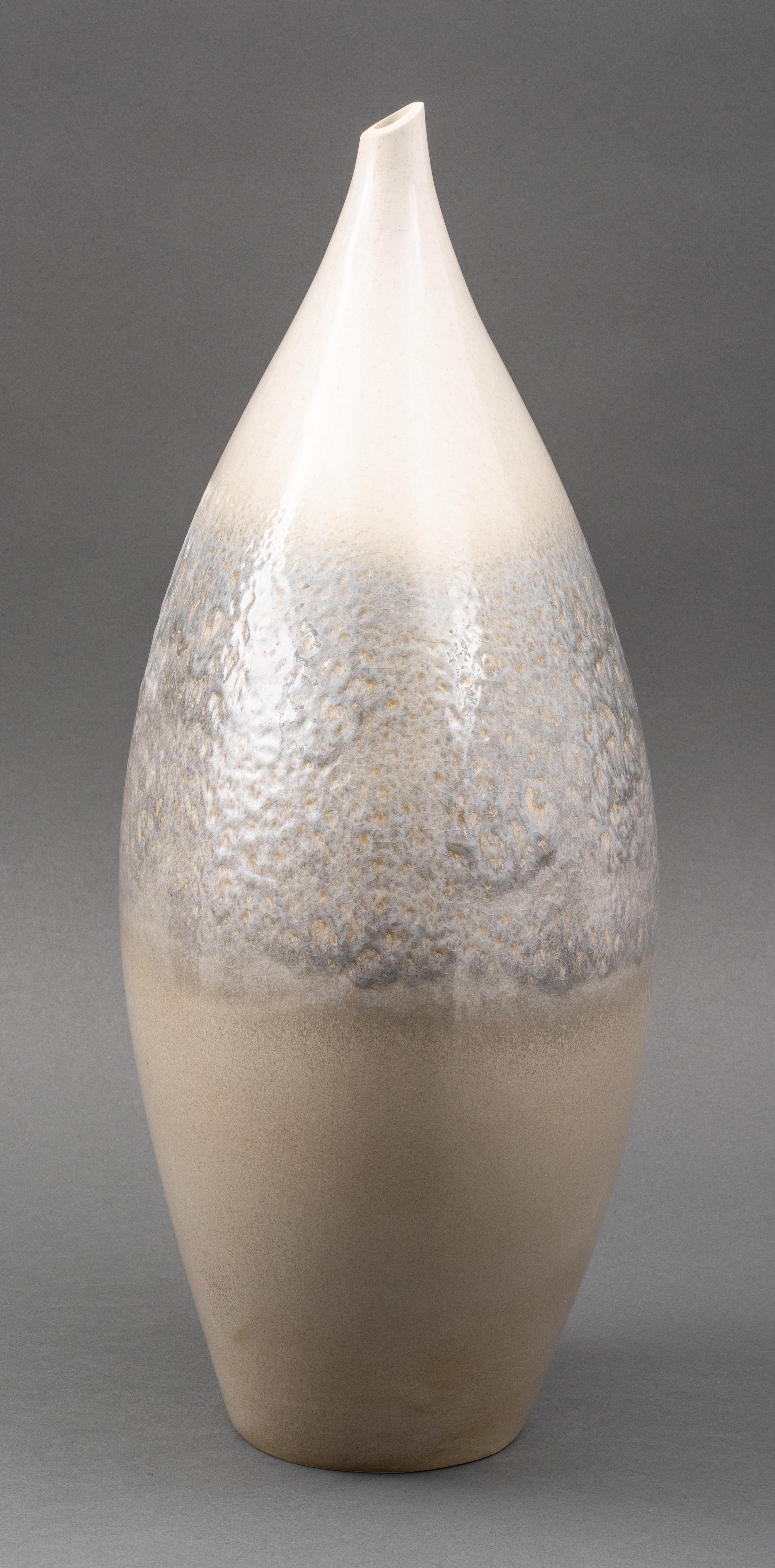 Mid-Century Modern Modernist Glazed Ceramic Vase For Sale