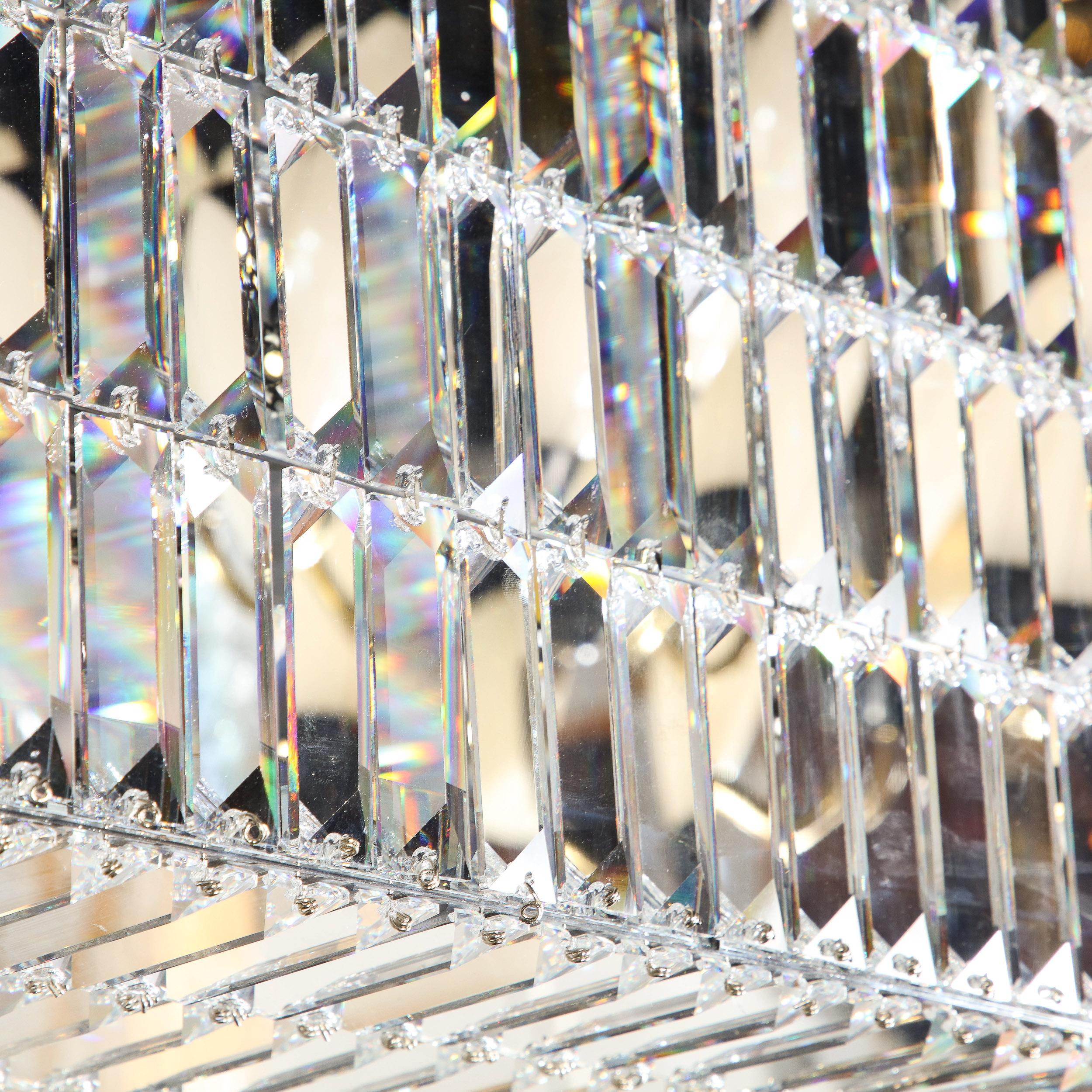 Lampadario modernista Glitterbox in cristallo e cromo lucido di Swarovski in vendita 7