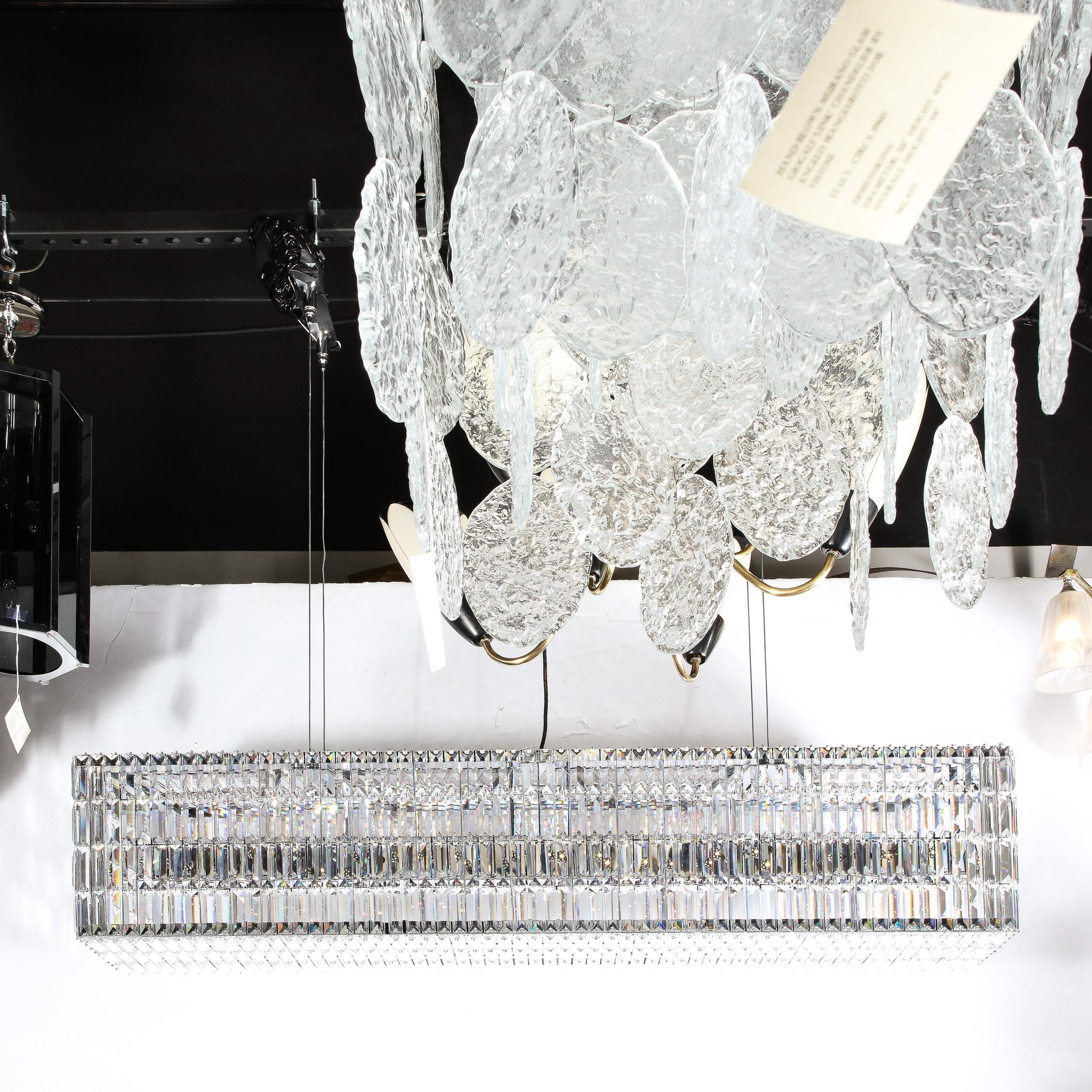 Cristallo Lampadario modernista Glitterbox in cristallo e cromo lucido di Swarovski in vendita
