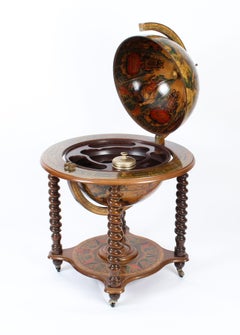 Modernist Globe Cocktail Cabinet Dry Bar Midcentury