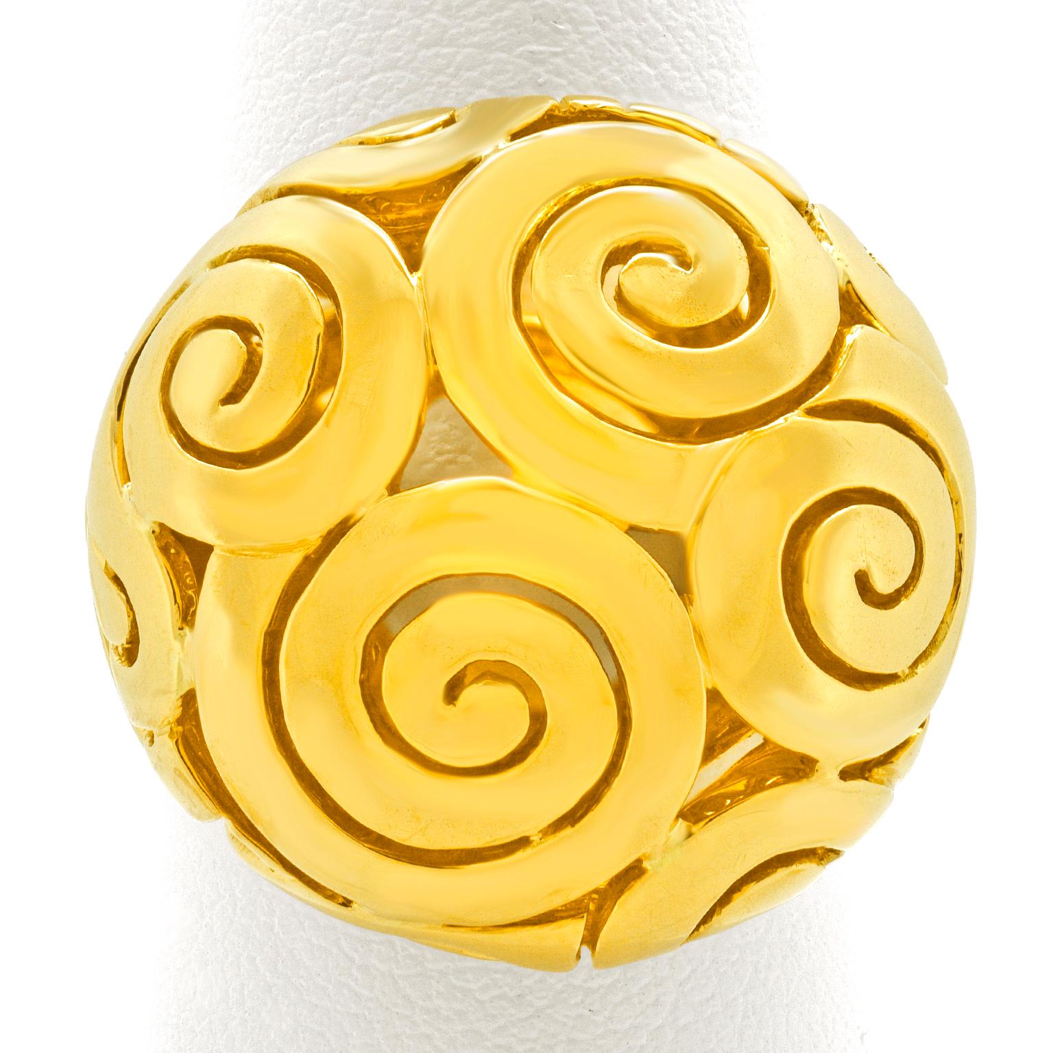 Modernist Gold Ring 18k France For Sale 7