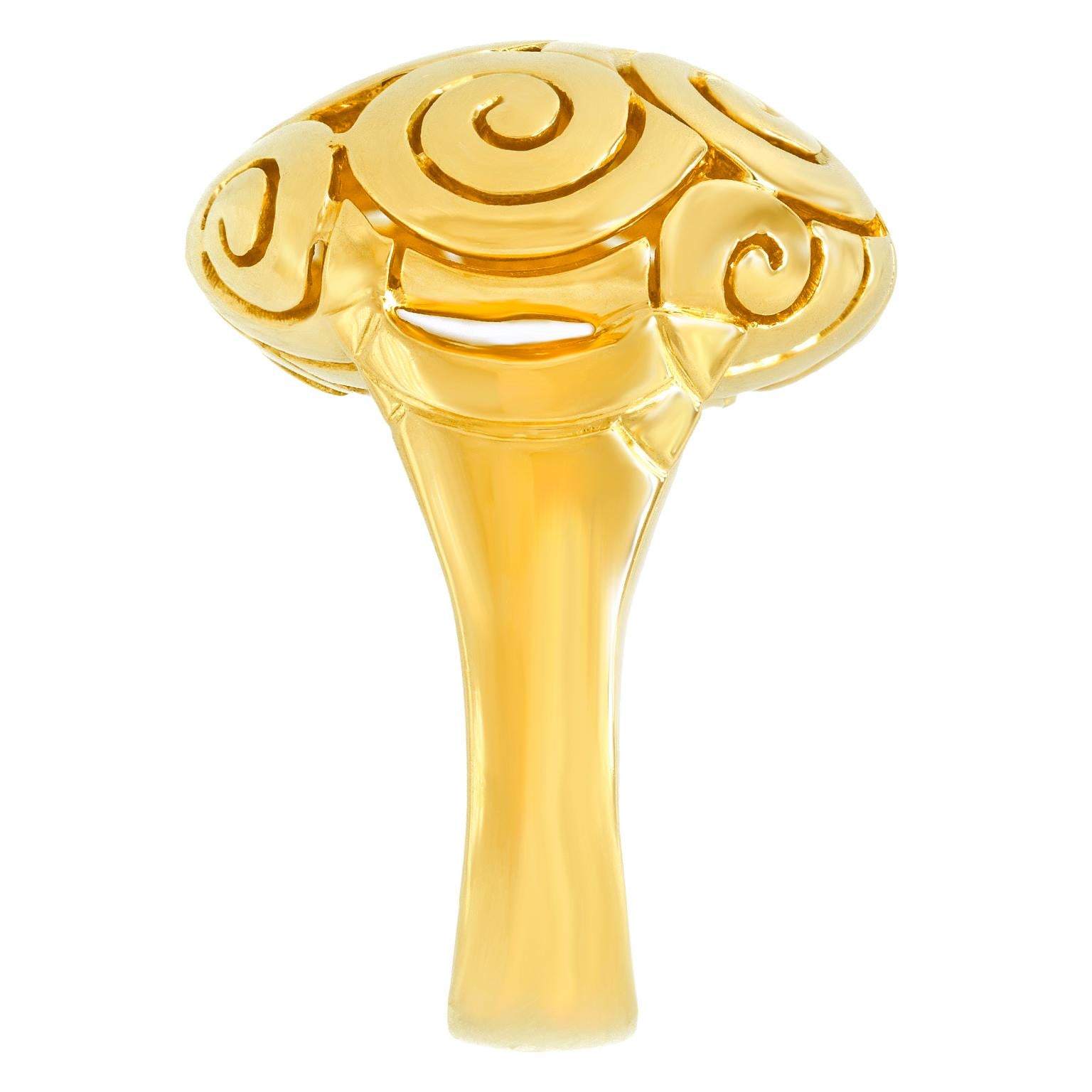 Modernist Gold Ring 18k France For Sale 8