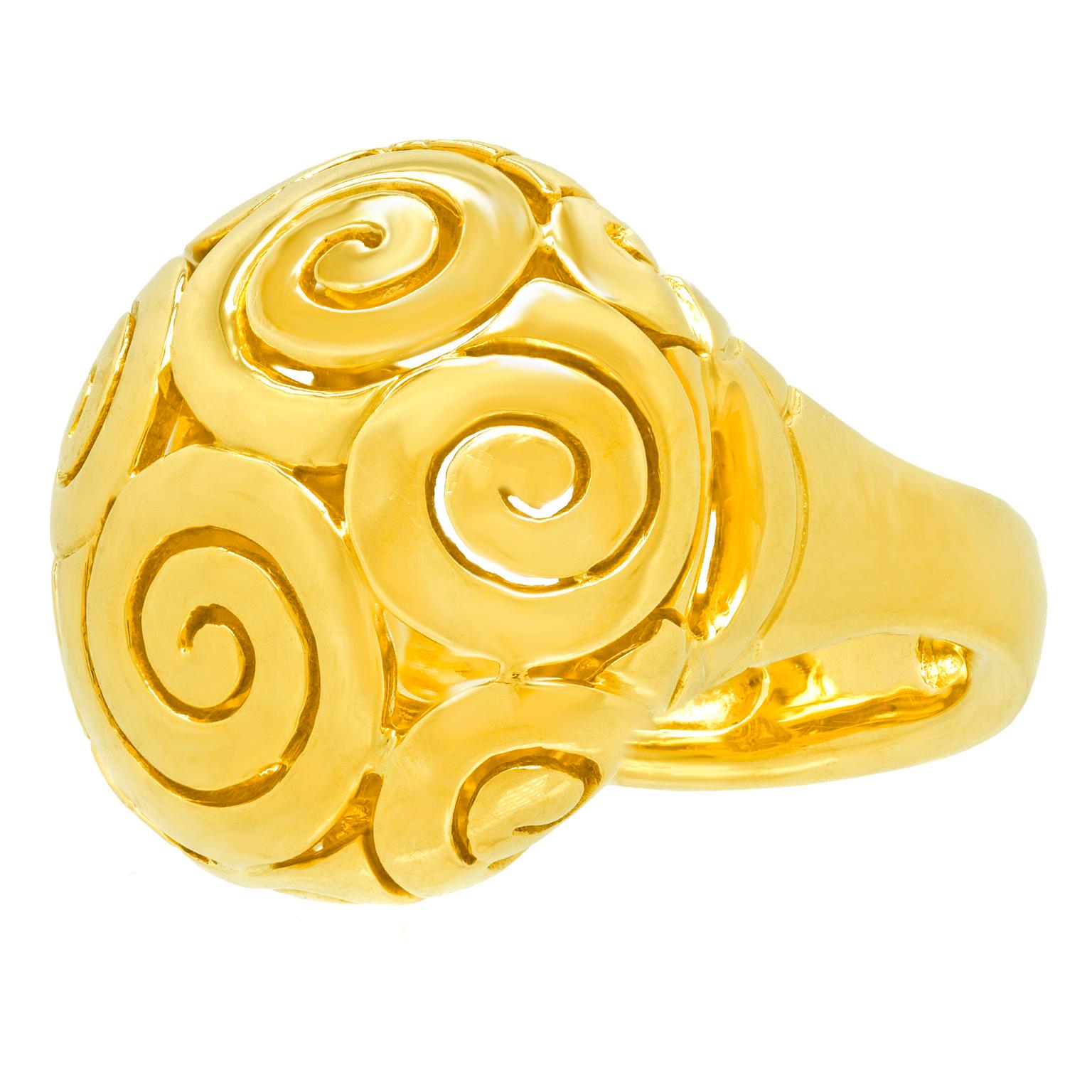 Modernist Gold Ring 18k France For Sale 3