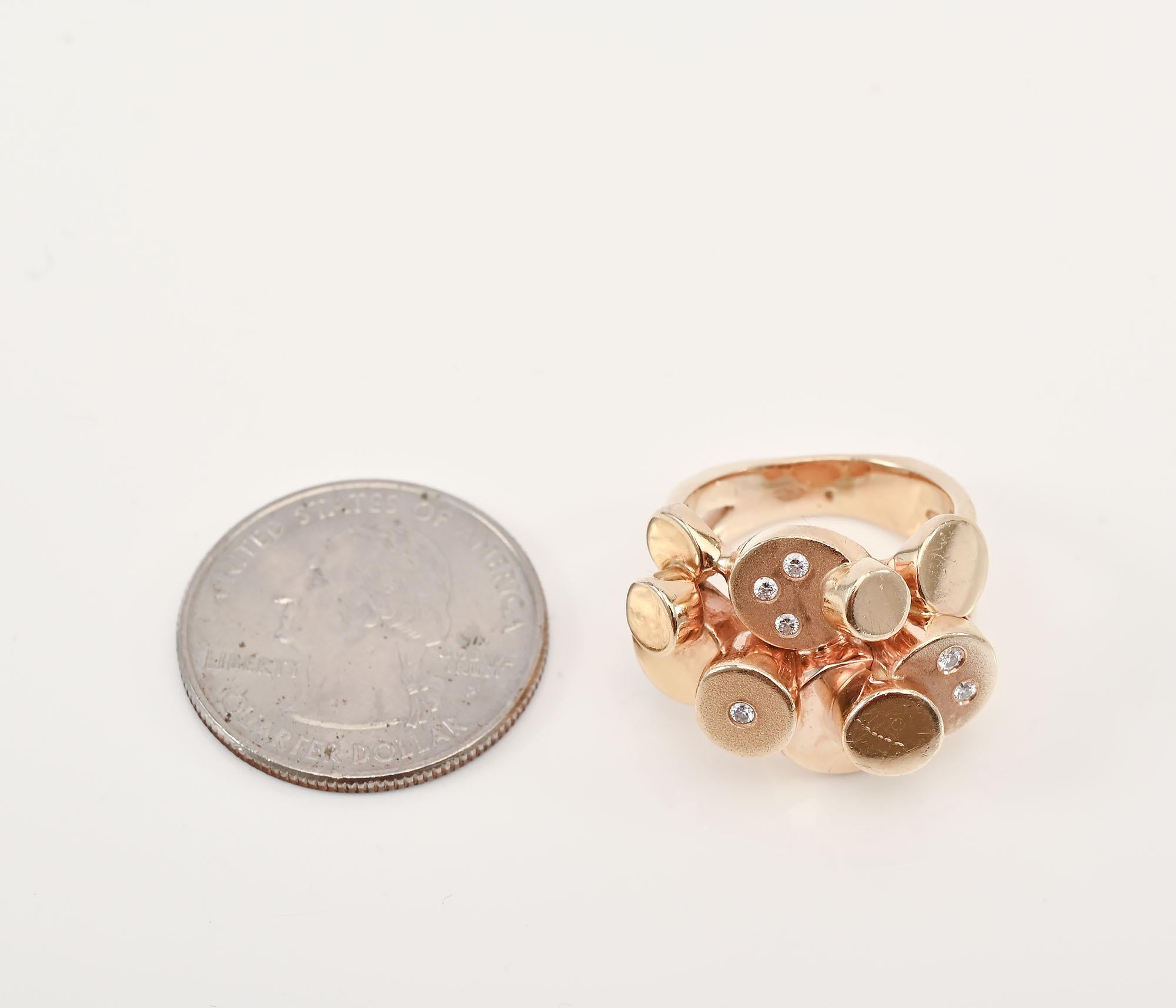 Modernist Gold Ring For Sale 2