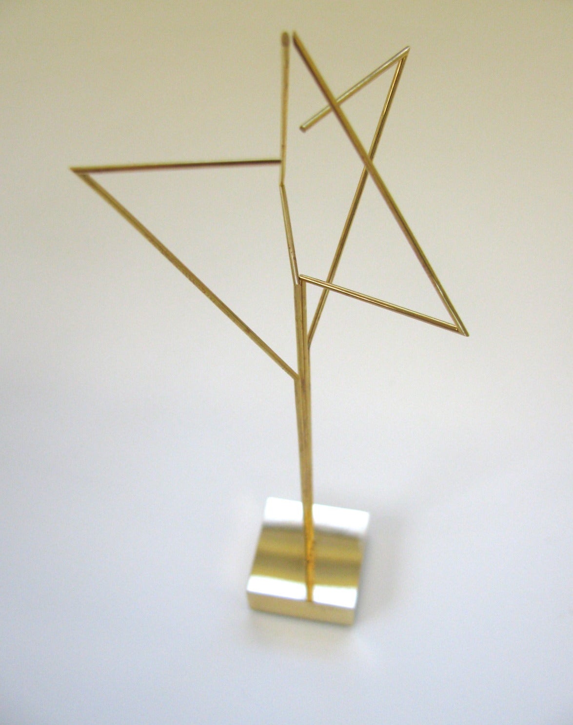 Women's or Men's Modernist Gold Sculpture by Artist Yaakov Agam Edition 1/3 For Sale