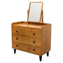 Vintage Modernist Gordon Russell Oak Dressing Table, 1940s