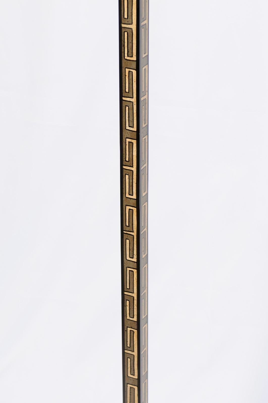 Modernist Greek Key Motif, Floor Lamp, John Rosselli, for Visual Comfort In Good Condition In Atlanta, GA
