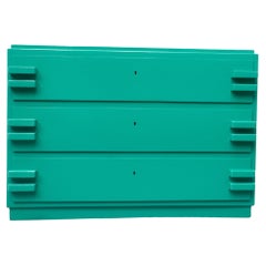 Modernist Green Belgian Chest with Three Drawers, Lacquered Wood, 1930s