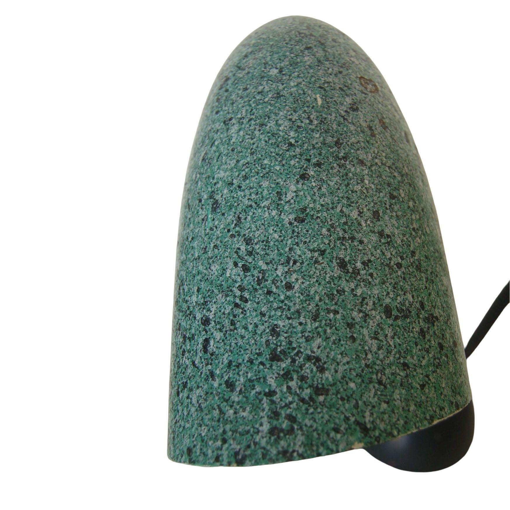 Modernist Green Speckle Double Gooseneck Desk Table Lamp In Excellent Condition In Van Nuys, CA