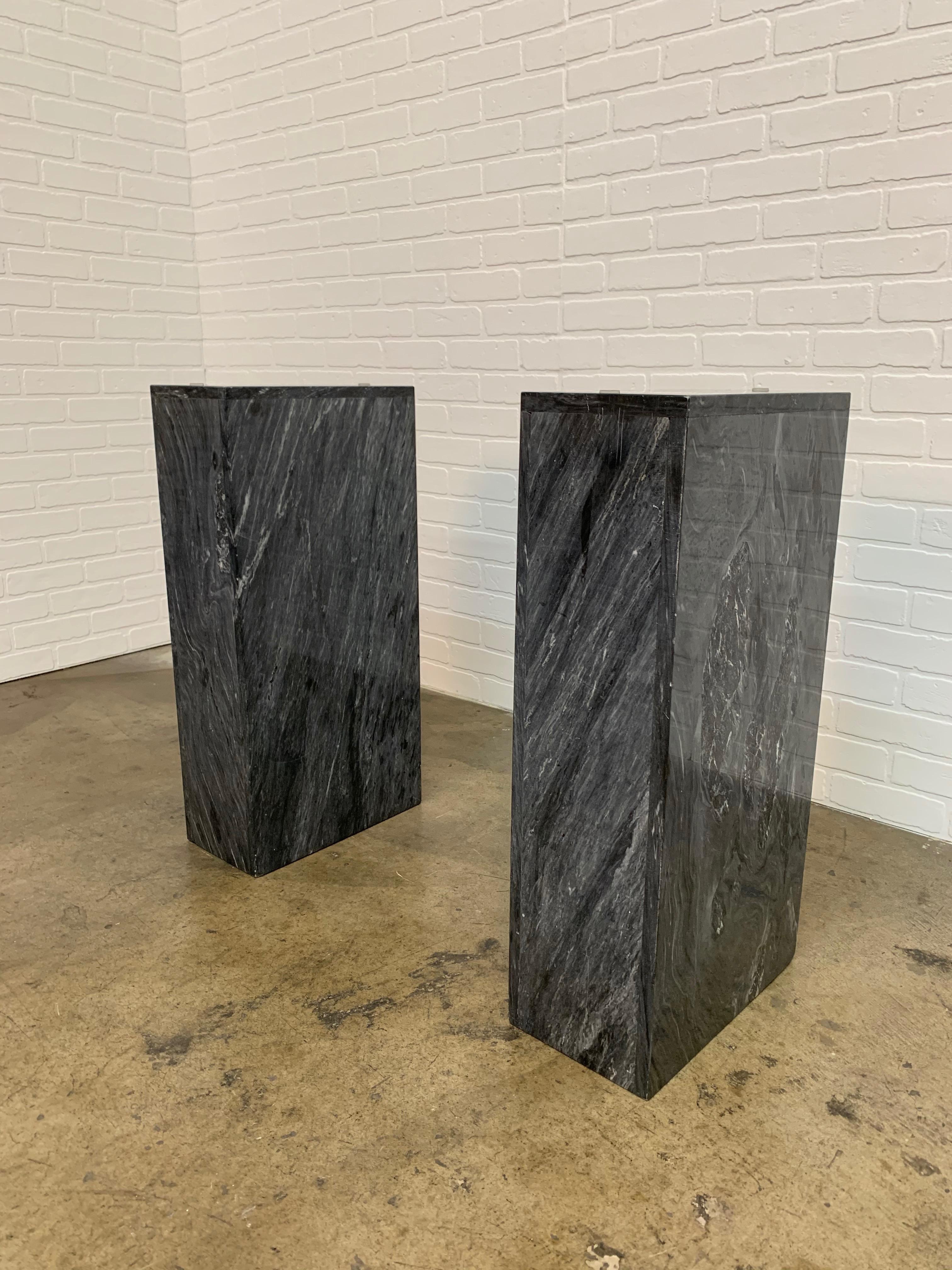 Modernist Grigo Carnico Marble Pedestal Desk 5