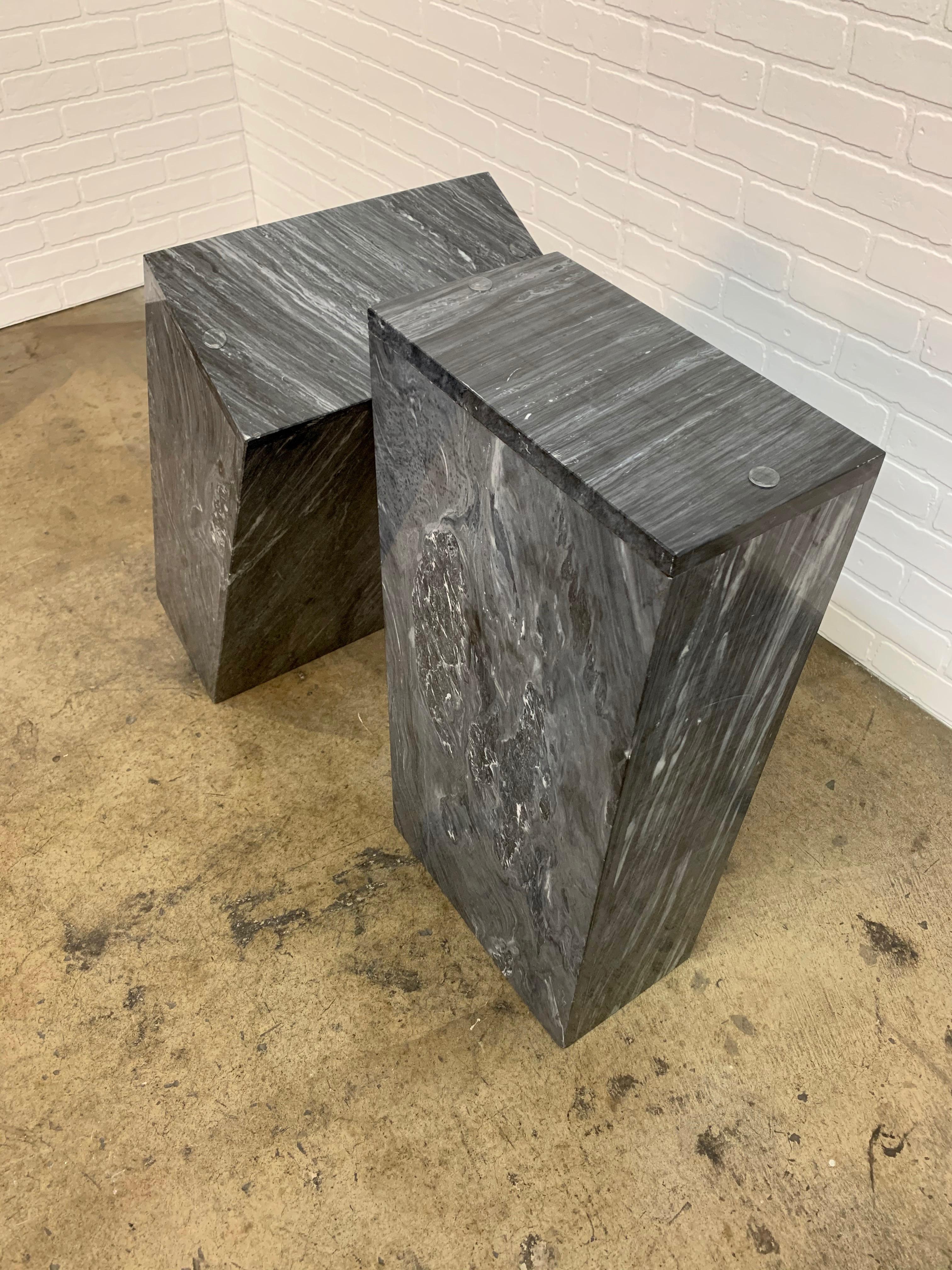 Modernist Grigo Carnico Marble Pedestal Desk 8