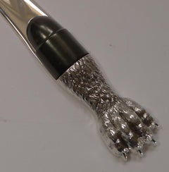 Rare Gucci Solid Sterling Silver Lion's Paw Letter Opener
