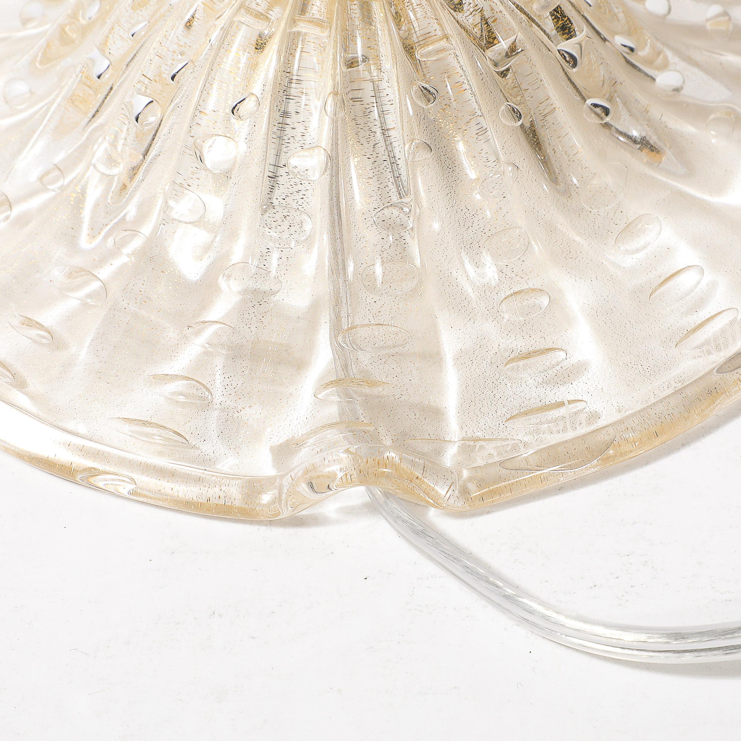 Lámparas Modernistas de Cristal de Murano Sopladas a Mano con Fleck de Oro de 24 Kilates y Murinas en venta 9