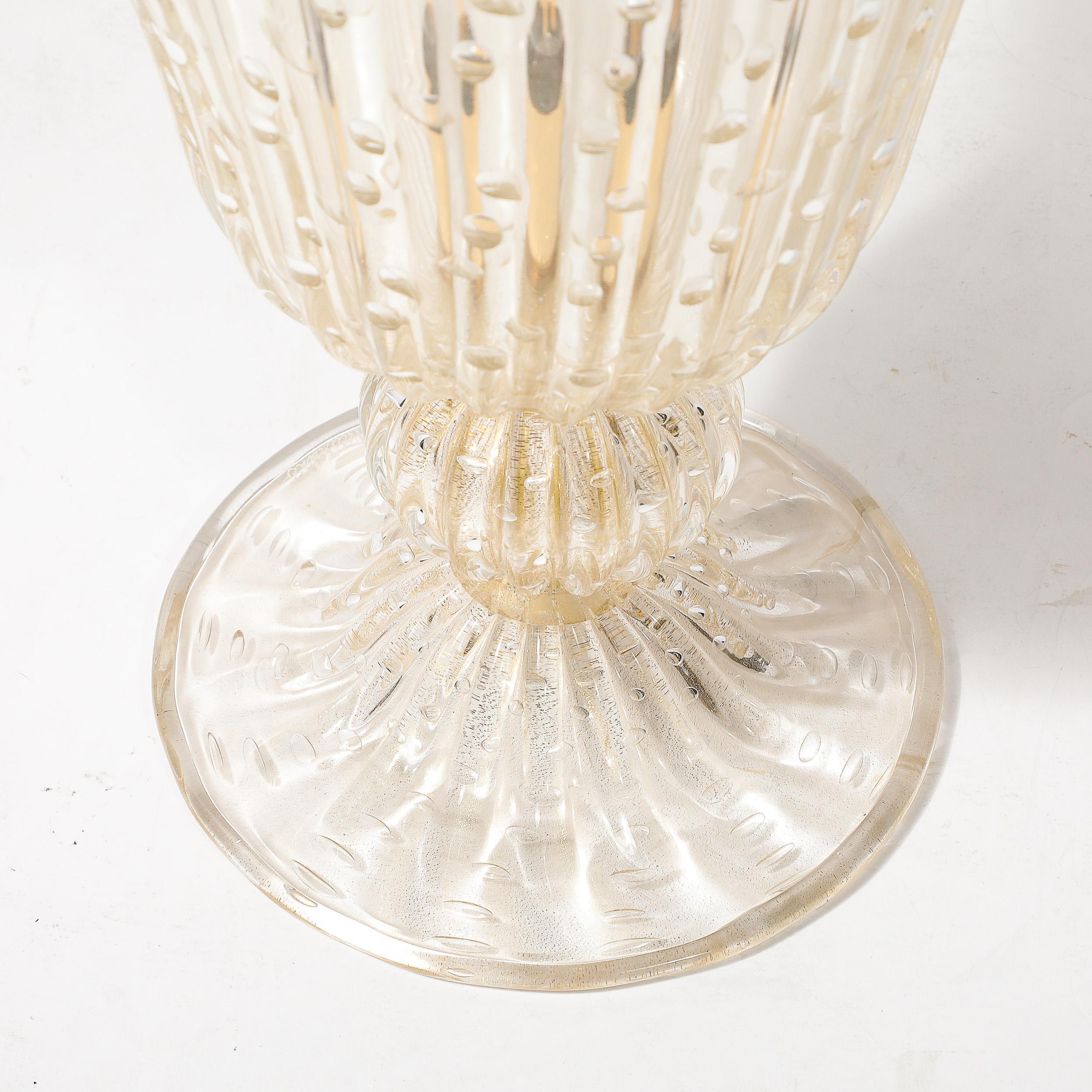 Lámparas Modernistas de Cristal de Murano Sopladas a Mano con Fleck de Oro de 24 Kilates y Murinas en venta 3