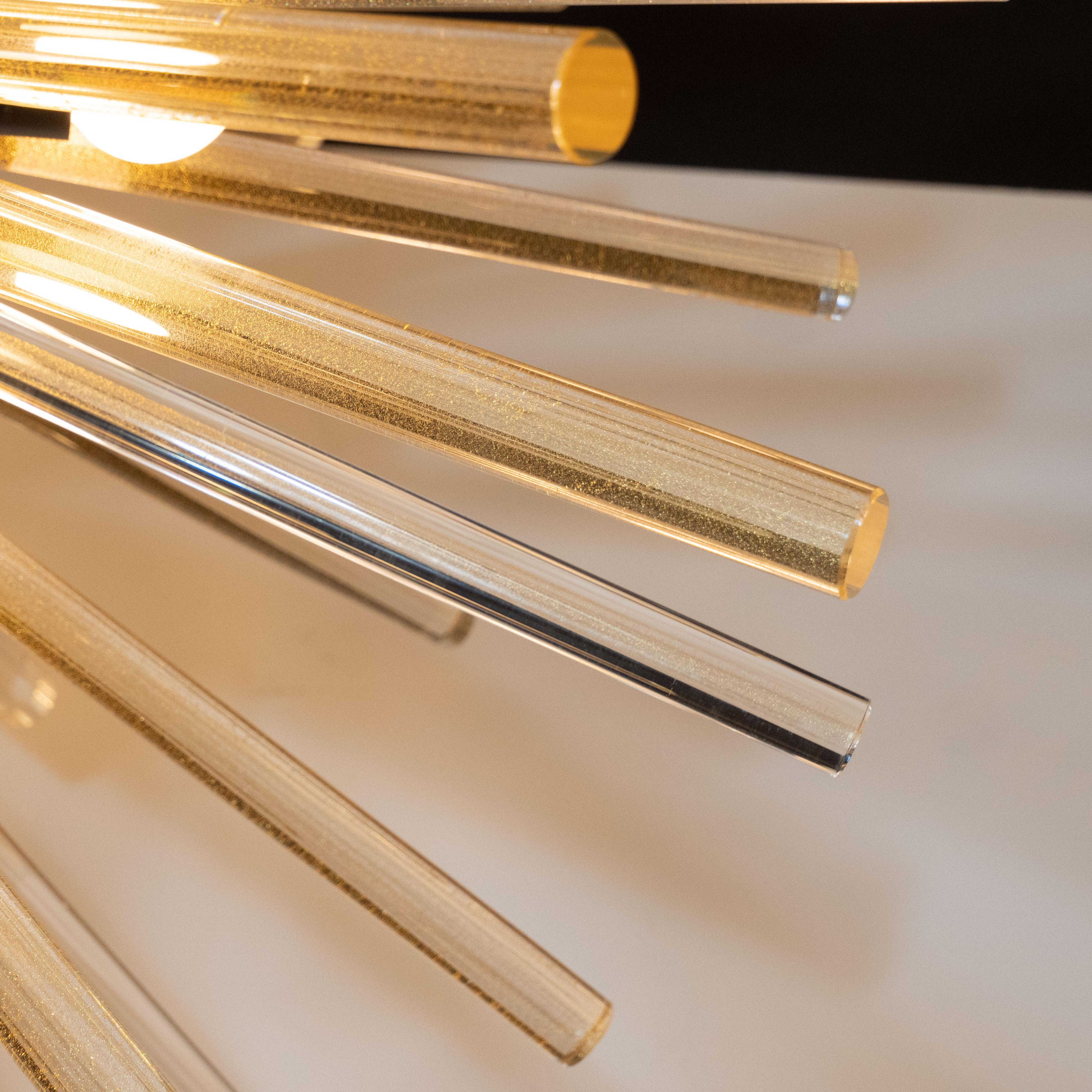 Modernistischer Sputnik, mundgeblasen, Murano, 24kt Gold, transluzentes Glas und schwarze Emaille (21. Jahrhundert und zeitgenössisch) im Angebot