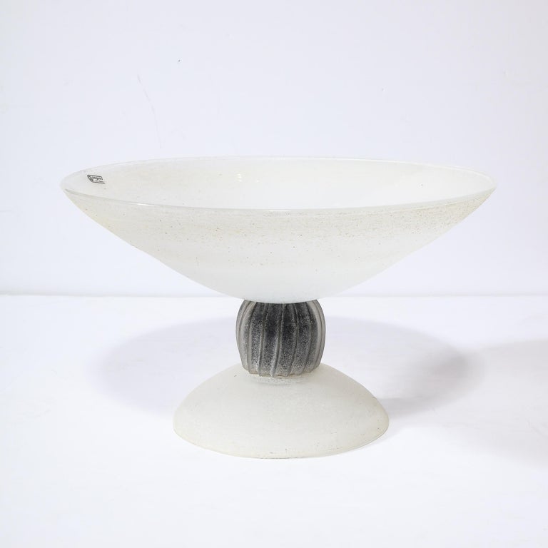 Modernist HandBlown Murano Glass Centerpiece in Scavo by Seguso For