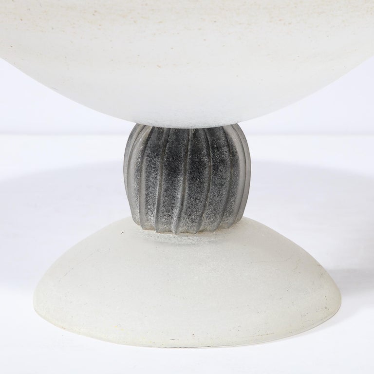 Modernist HandBlown Murano Glass Centerpiece in Scavo by Seguso For