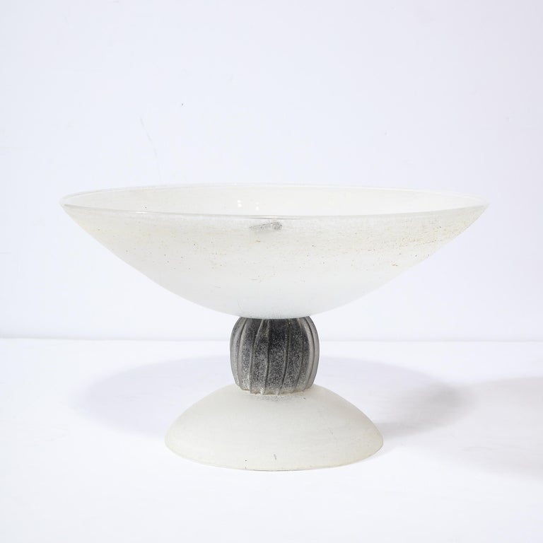 Modernist HandBlown Murano Glass Centerpiece in Scavo by Seguso For