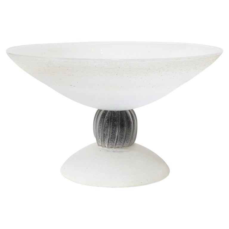 Modernist HandBlown Murano Glass Centerpiece in Scavo by Seguso For