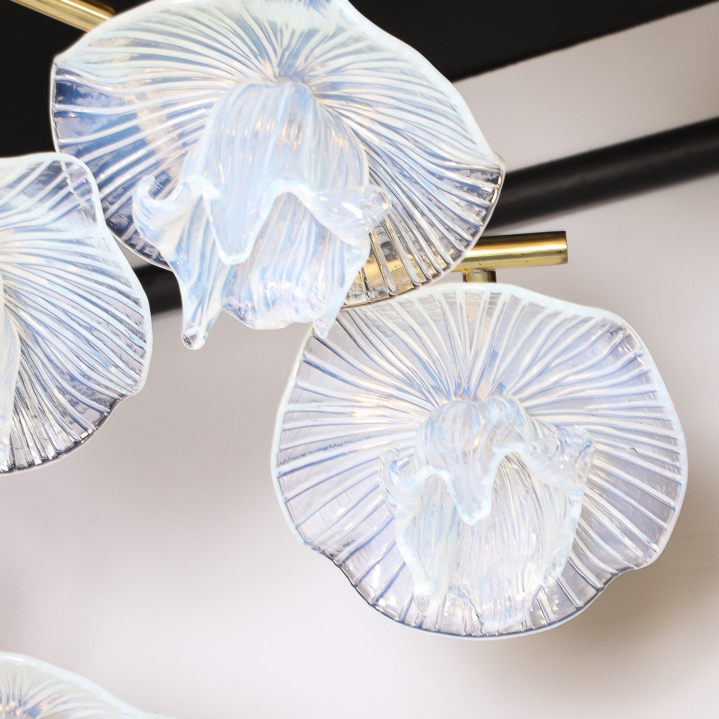Modernist Hand-Blown Opalescent Murano Glass 