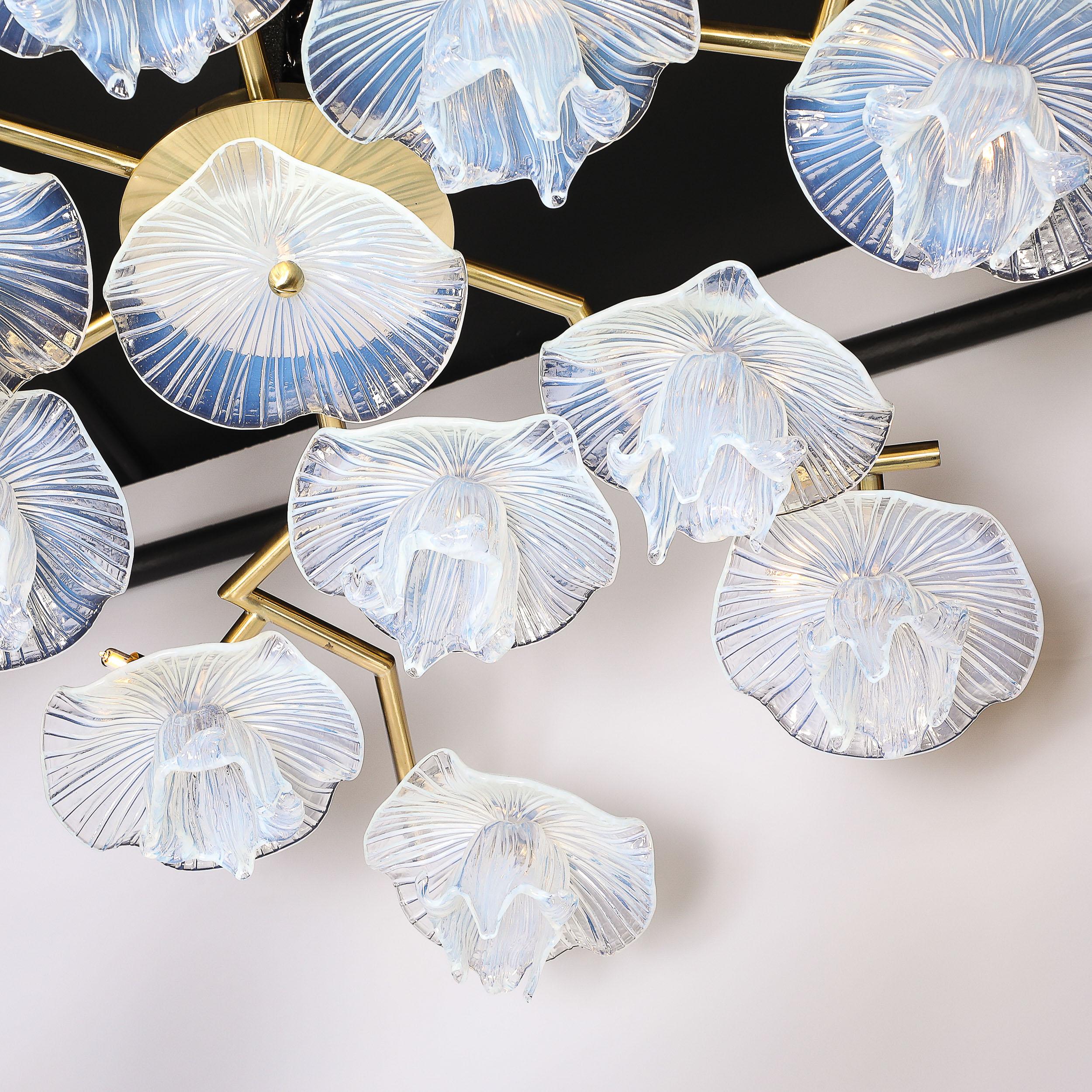 Modernist Hand-Blown Opalescent Murano Glass 