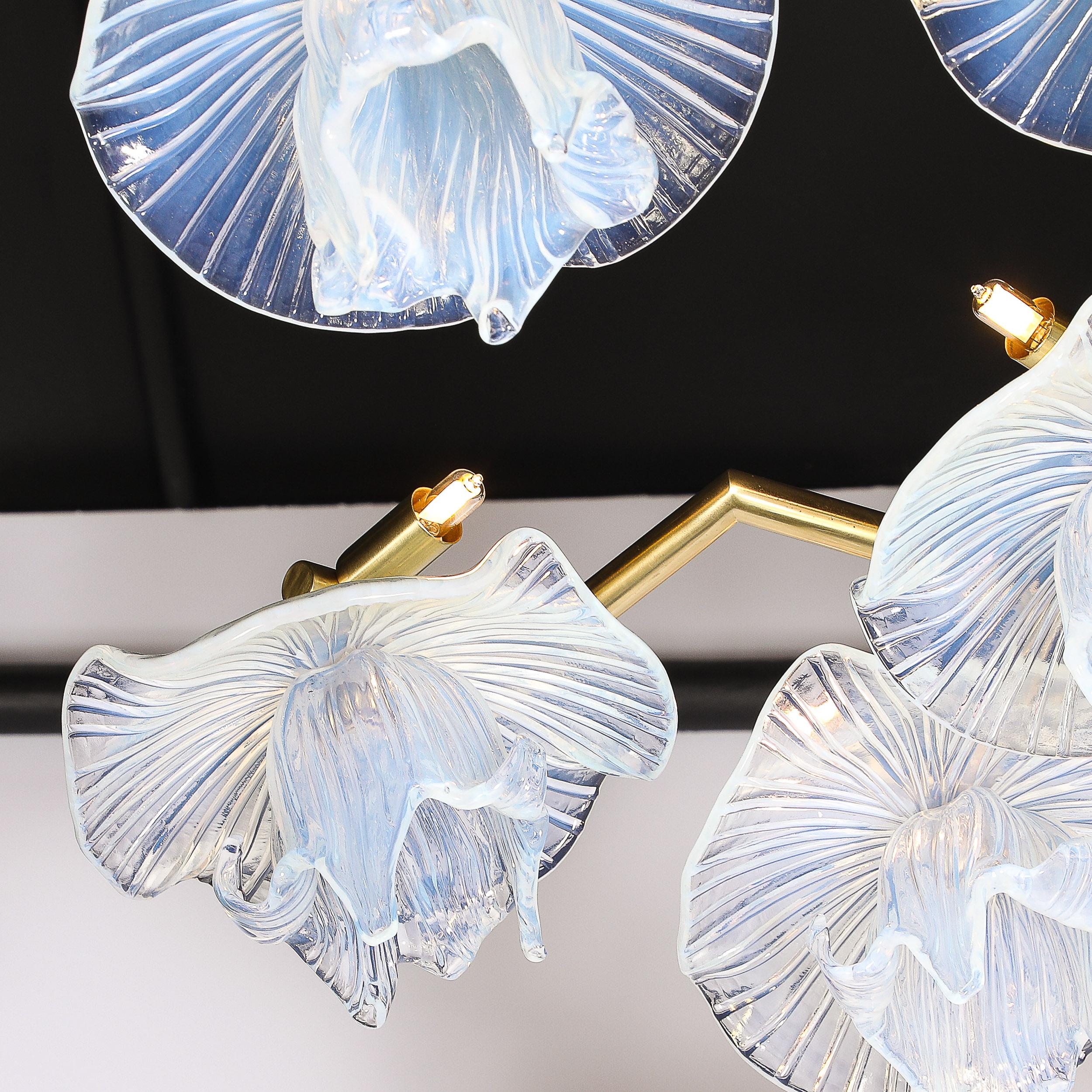 Modernist Hand-Blown Opalescent Murano Glass 