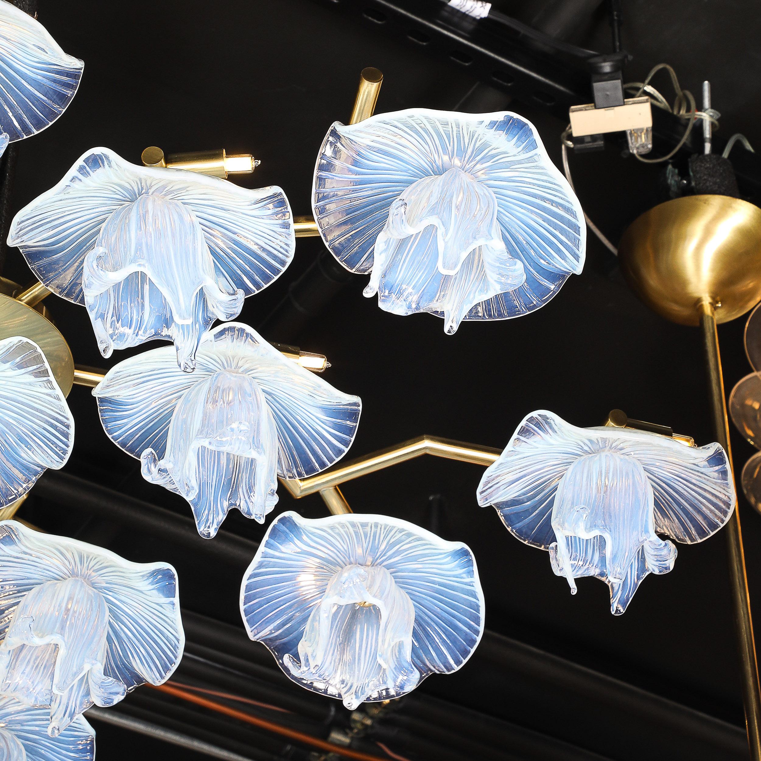 Modernist Hand-Blown Opalescent Murano Glass 