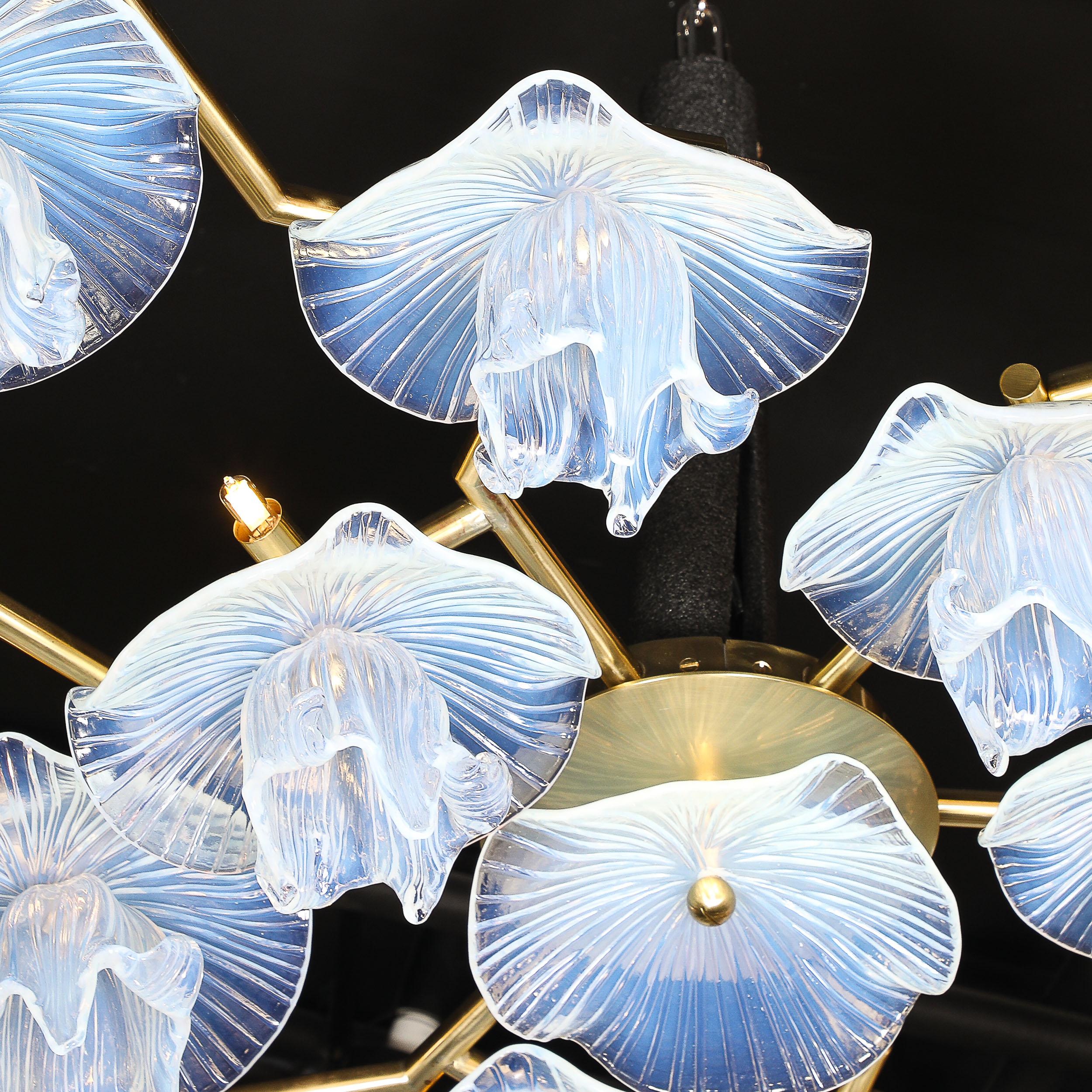 Modernist Hand-Blown Opalescent Murano Glass 
