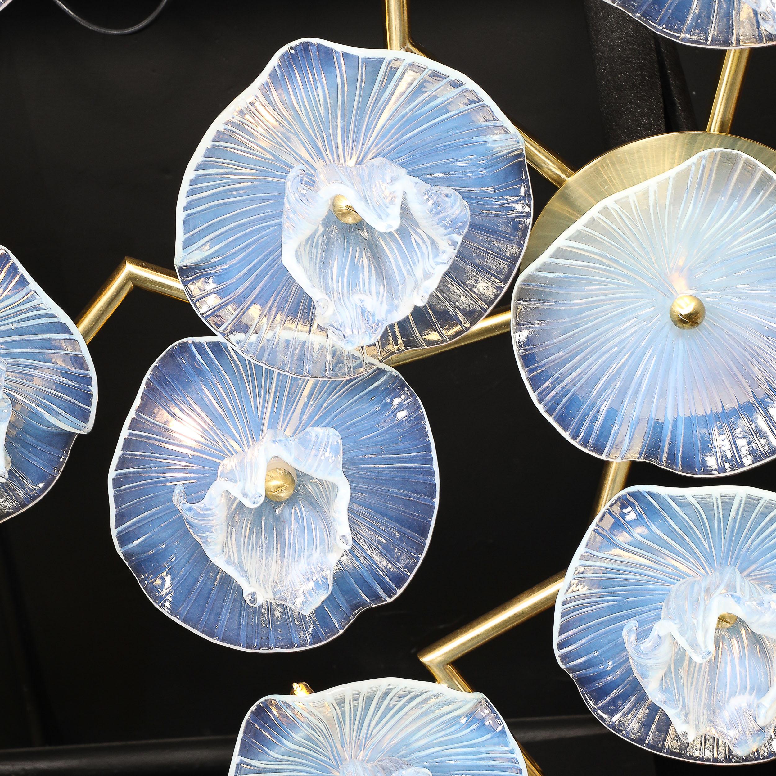 Modernist Hand-Blown Opalescent Murano Glass 