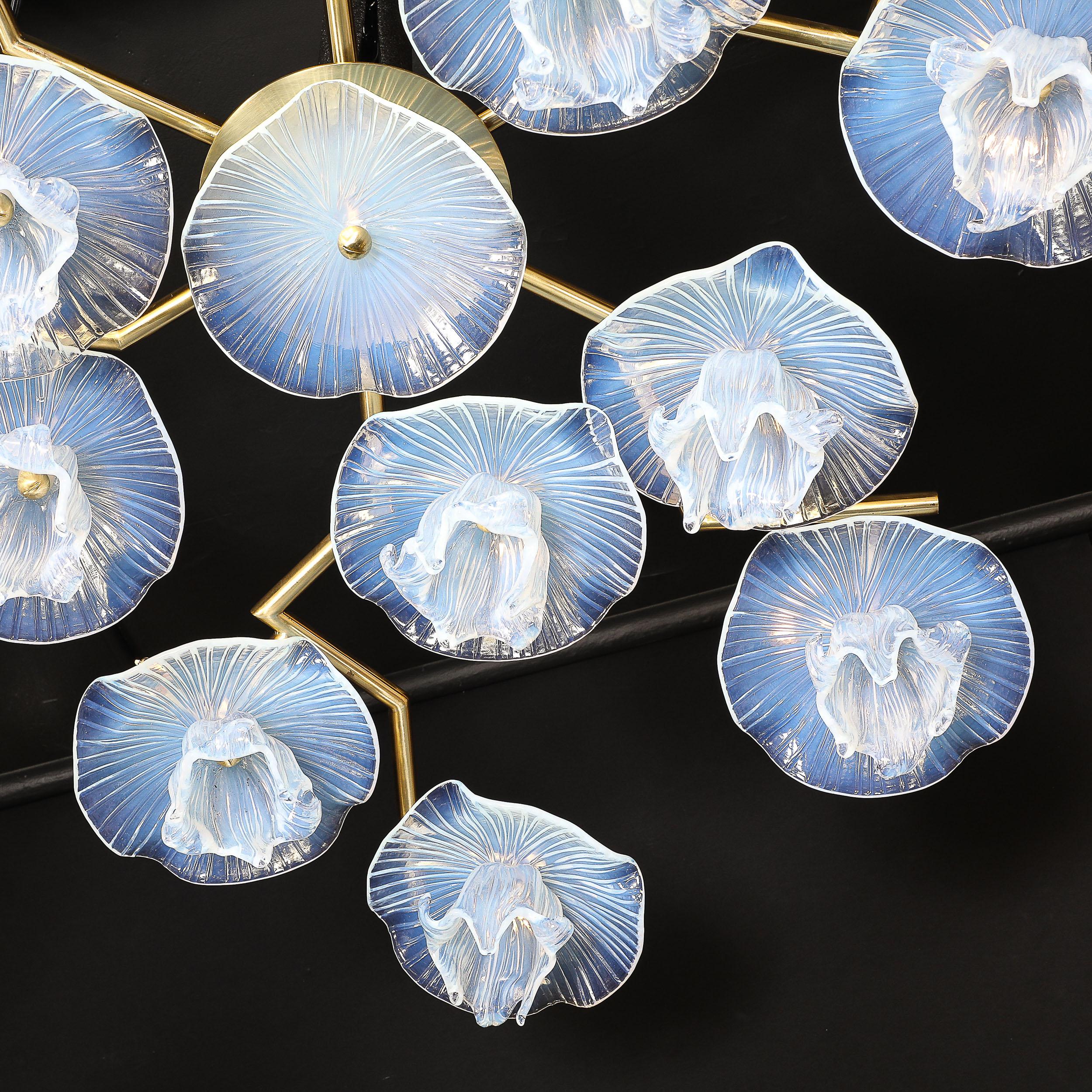 Modernist Hand-Blown Opalescent Murano Glass 