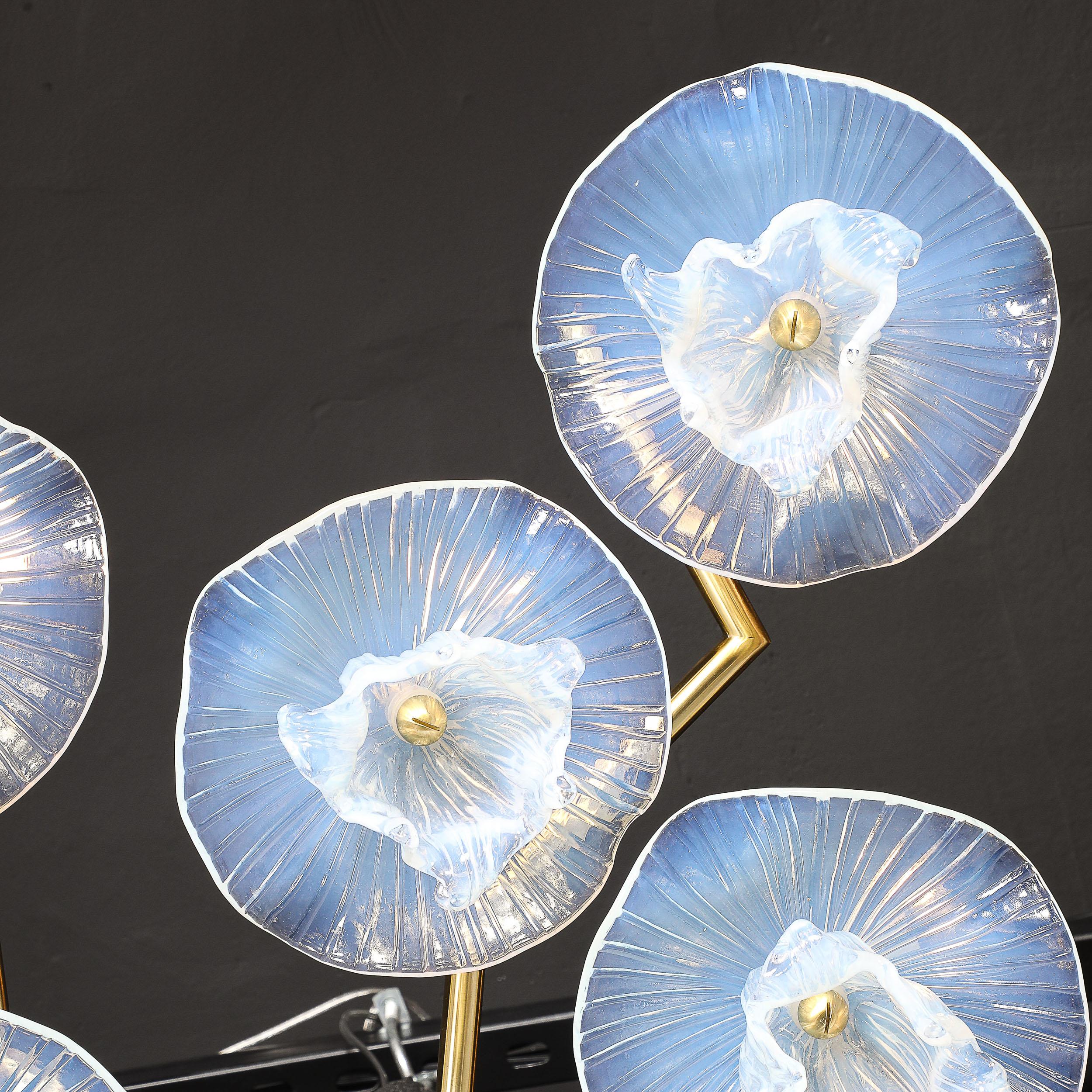 Modernist Hand-Blown Opalescent Murano Glass 