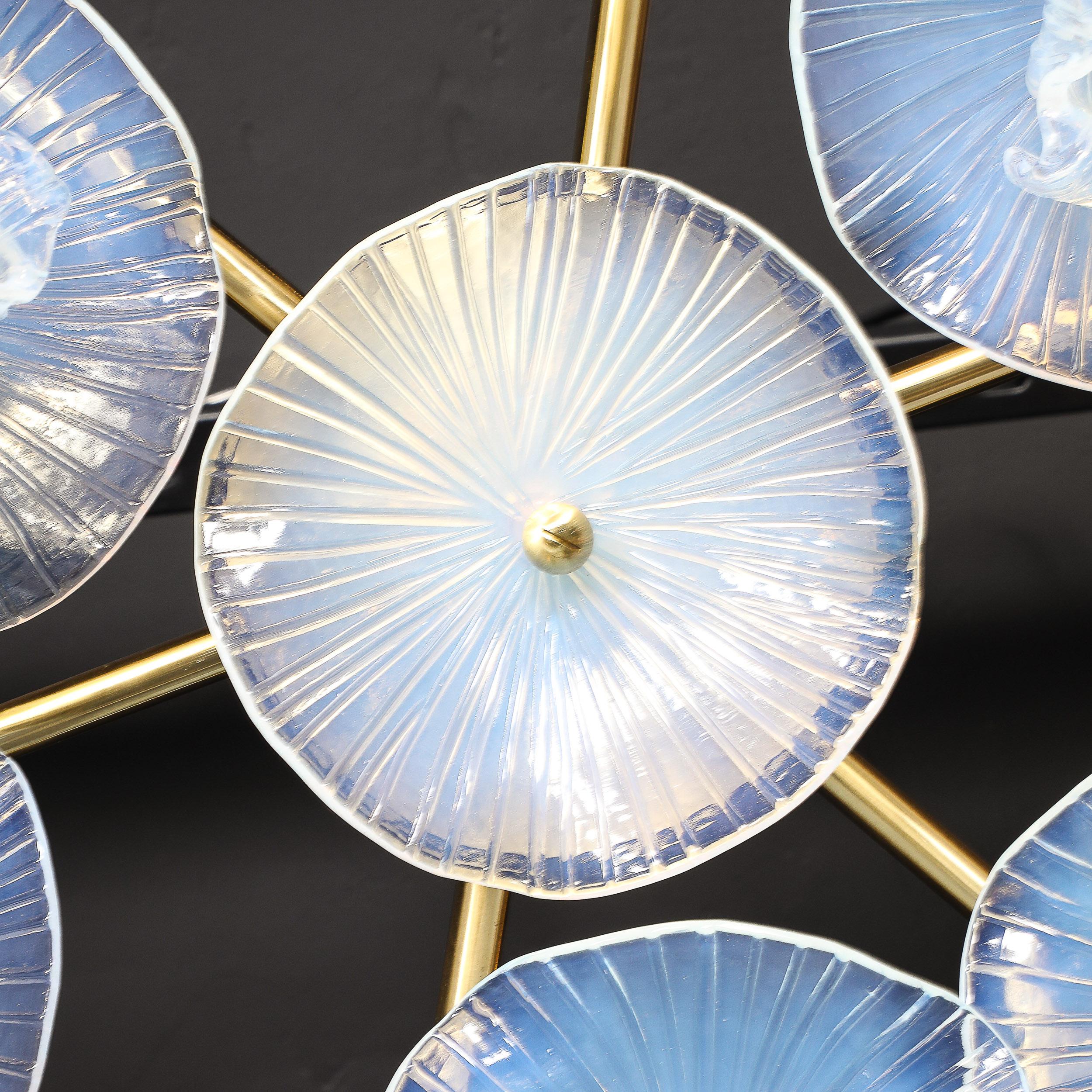 Modernist Hand-Blown Opalescent Murano Glass 