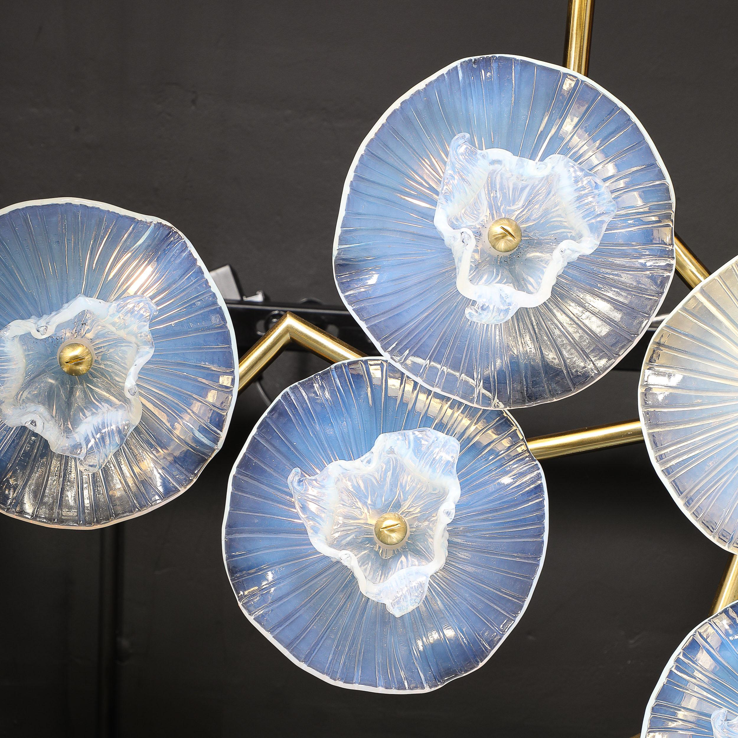Modernist Hand-Blown Opalescent Murano Glass 