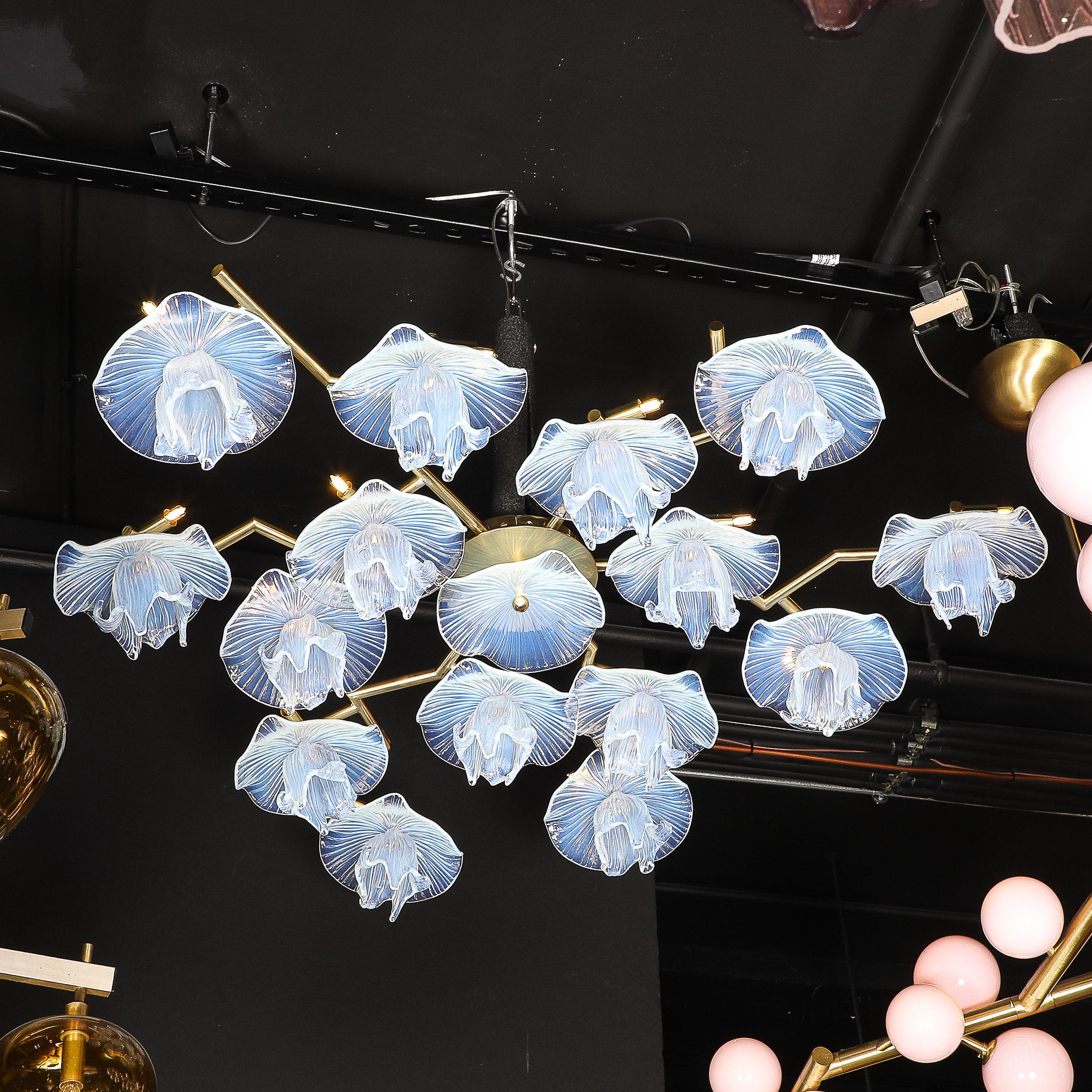 Modernist Hand-Blown Opalescent Murano Glass 