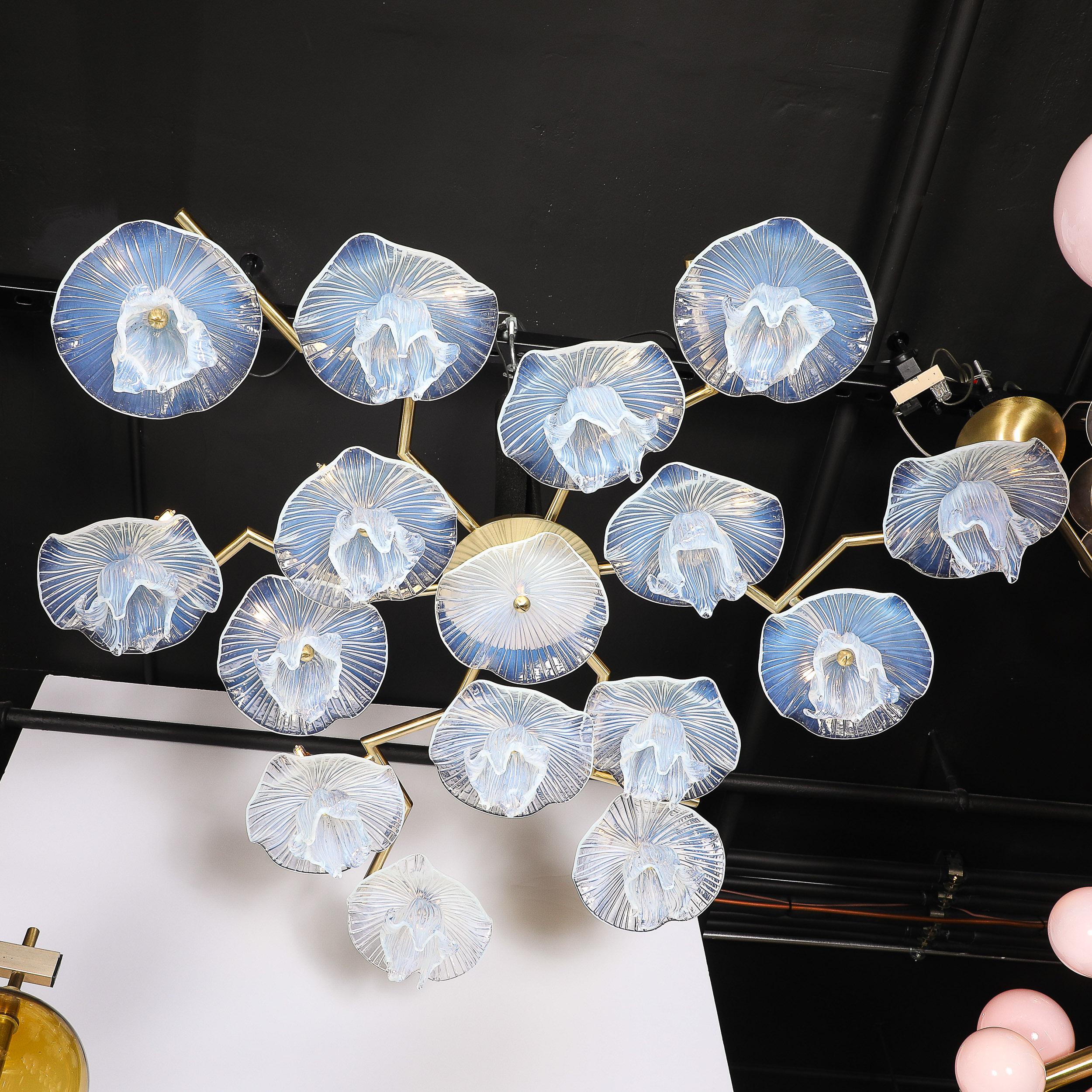 Contemporary Modernist Hand-Blown Opalescent Murano Glass 