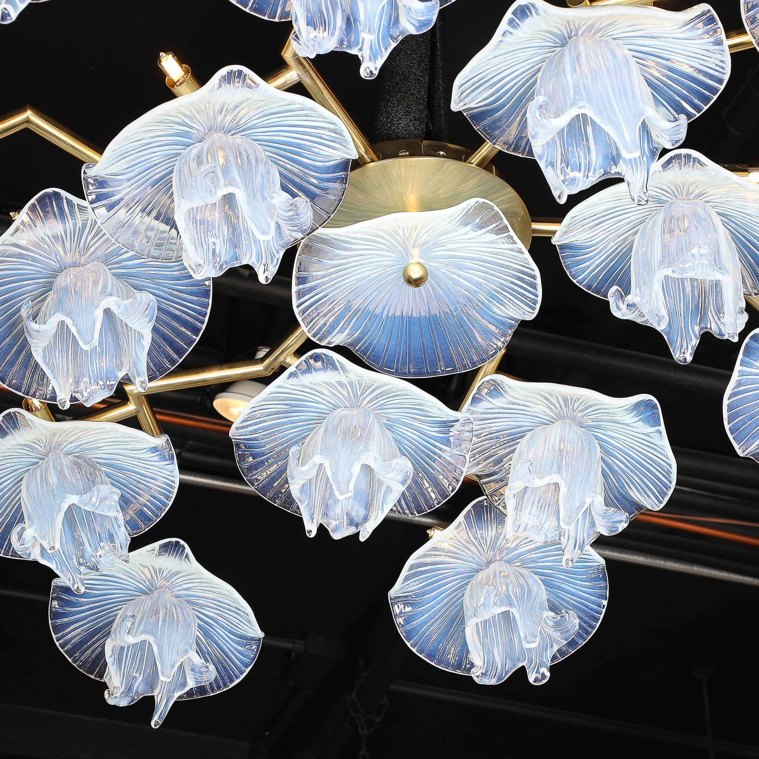 Modernist Hand-Blown Opalescent Murano Glass 