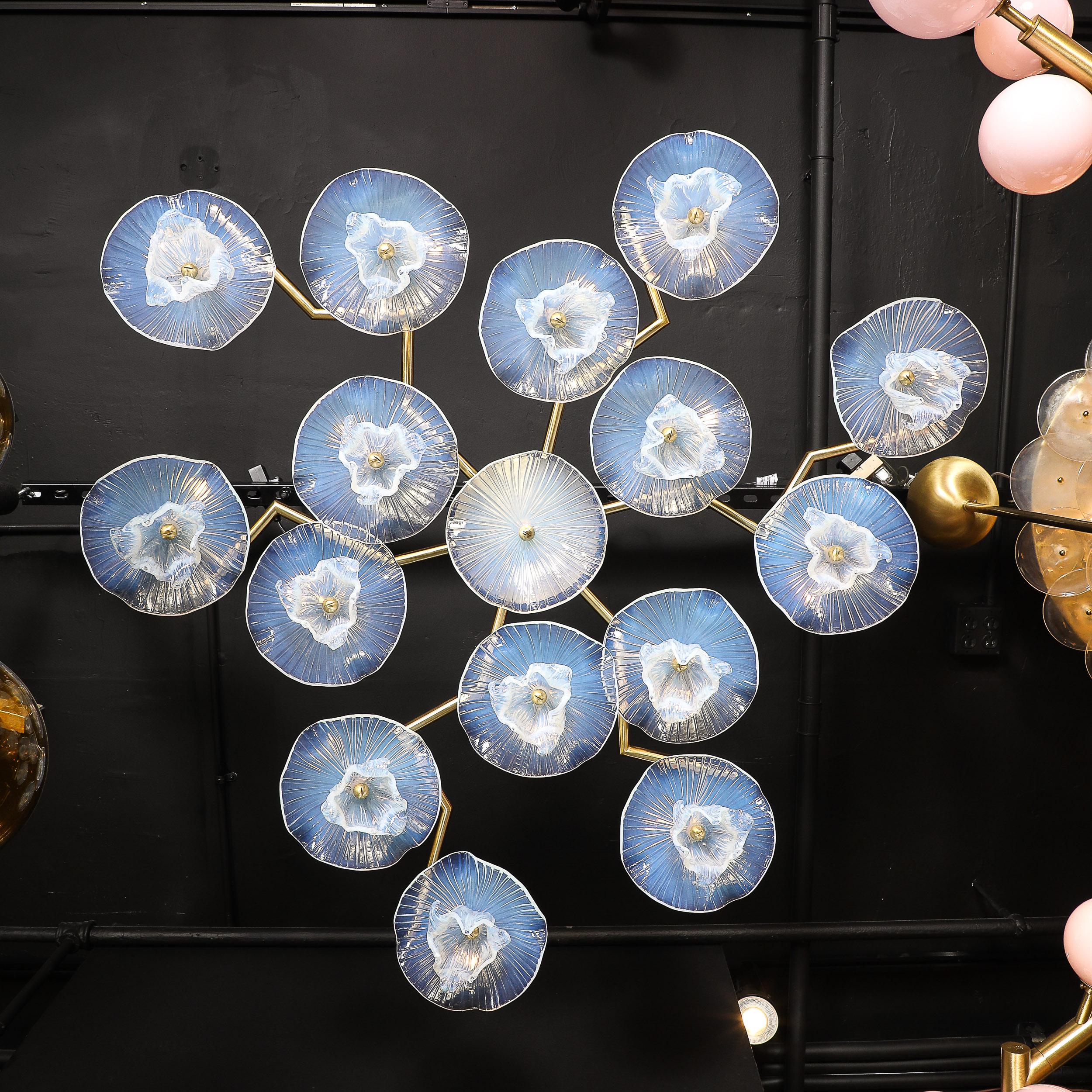 Modernist Hand-Blown Opalescent Murano Glass 