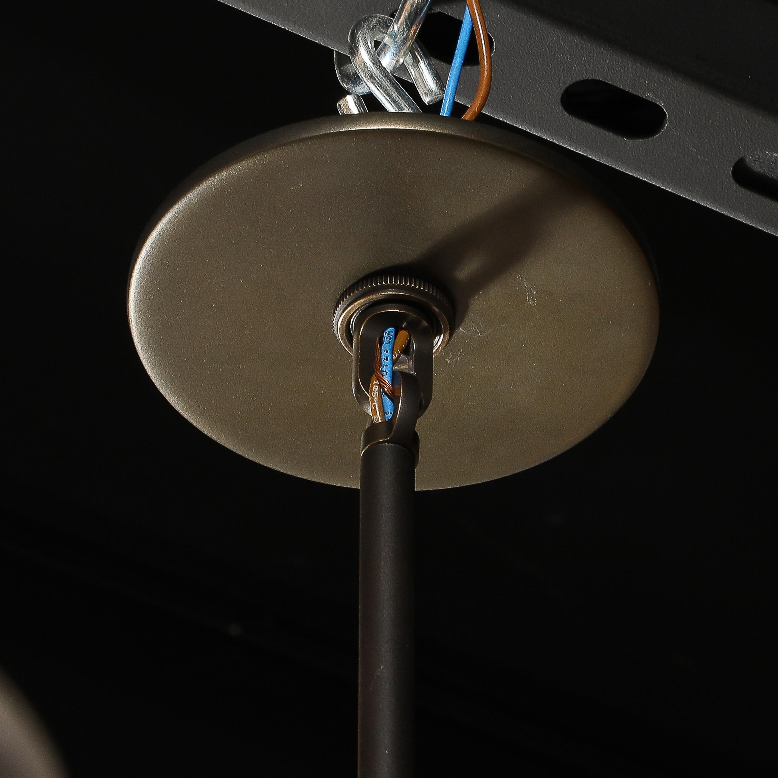 Lampadario modernista a cinque globi in vetro trasparente soffiato a mano di Lindsey Adelman in vendita 3