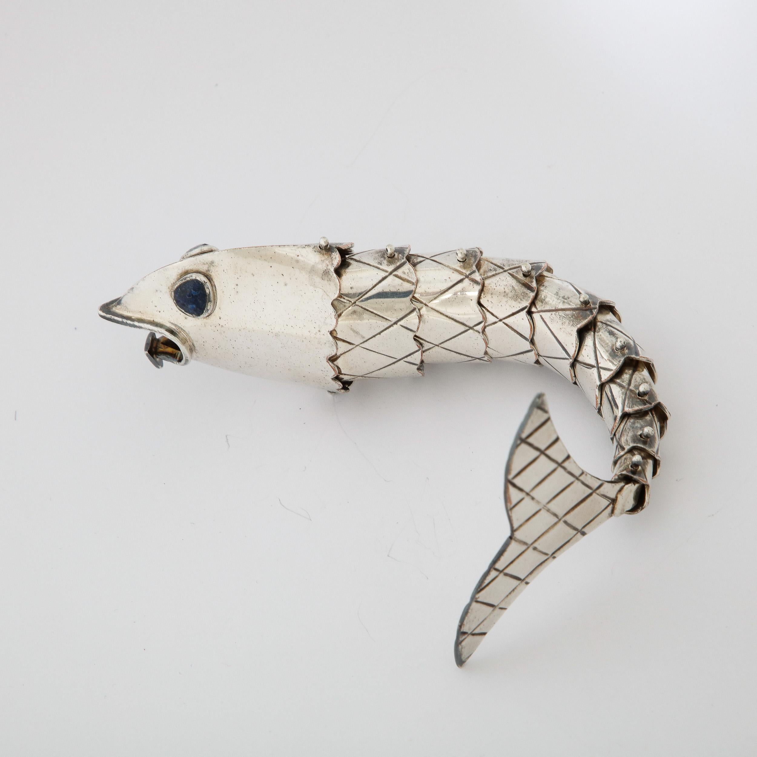 Modernist Hand Crafted Silver Plate Fish Bottle Opener by Emilia Castillo 5