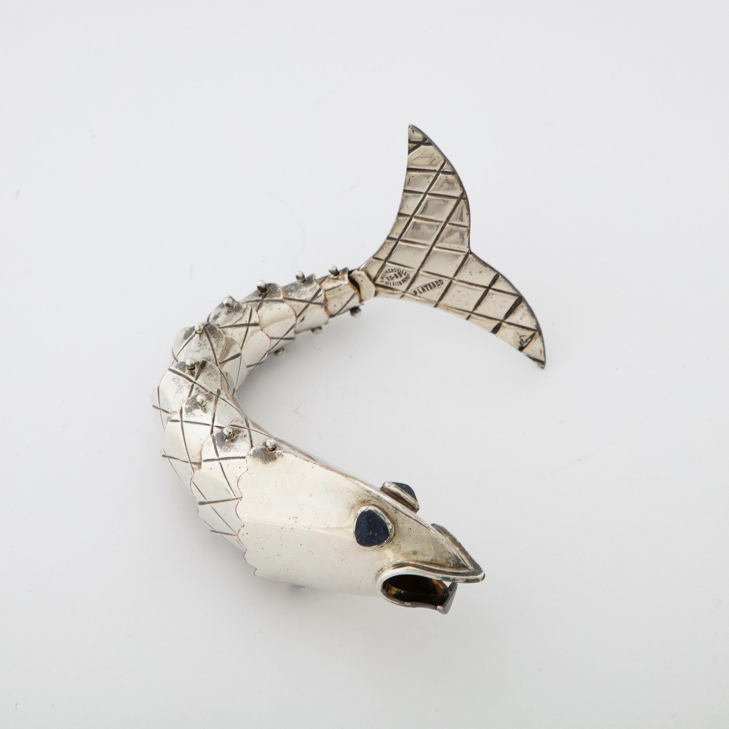 Modernist Hand Crafted Silver Plate Fish Bottle Opener by Emilia Castillo 6
